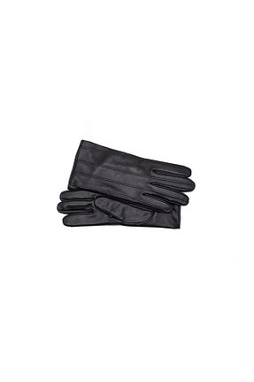 دستکش مشکی مردانه چرم خالص Altezzoso - کد 39671573