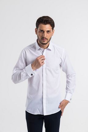 پیراهن سفید مردانه اسلیم فیت LEGRAFF - کد 49109857