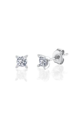 گوشواره نقره سفید زنانه 925 عیار Effective Diamond - کد 55894600
