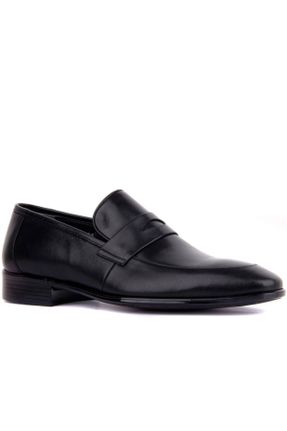 کفش کلاسیک مشکی مردانه چرم طبیعی پاشنه کوتاه ( 4 - 1 cm ) کد 461814840