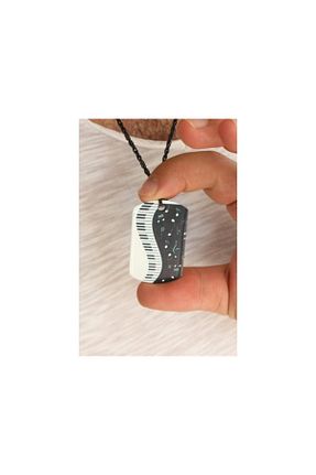 گردنبند استیل ( فولاد ) مشکی زنانه فلزی Herşey Nota - کد 56803819