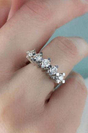انگشتر برلیان سفید 1,01 - 2,00 Crystal Diamond Zirconia - کد 57105344