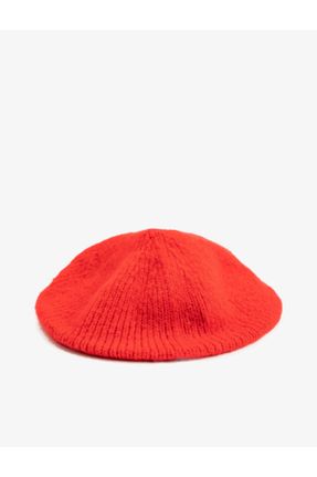 کلاه پشمی قرمز زنانه کد 160285407