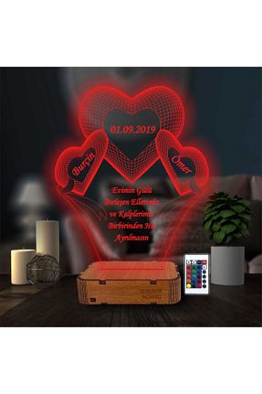 چراغ مطالعه / رومیزی فیروزه ای چوب 3D Hediye Dünyası - کد 161194592