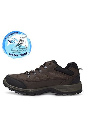 بوت قهوه ای مردانه چرم طبیعی پاشنه ساده پاشنه کوتاه ( 4 - 1 cm ) Gore-Tex مقاوم در برابر آب کد 162449280