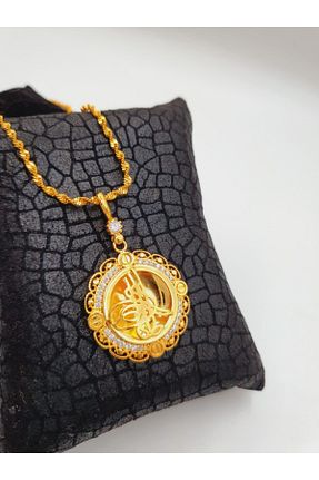 گردنبند استیل ( فولاد ) طلائی زنانه روکش طلا barisiva gold - کد 162461715
