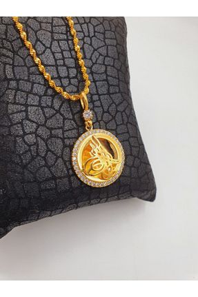 گردنبند استیل ( فولاد ) طلائی زنانه روکش طلا barisiva gold - کد 162461573