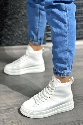 بوت / نیم بوت سفید مردانه چرم مصنوعی Mida Shoes - کد 162462984