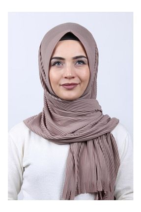 شال قهوه ای زنانه شیفون Gökçe Şal - کد 164123060