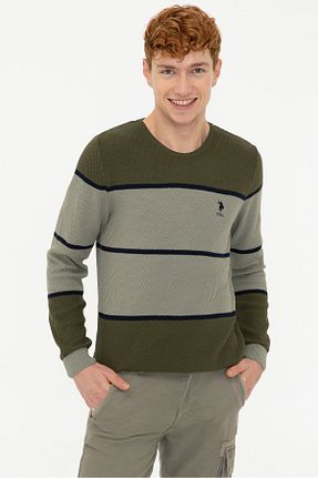 پلیور سبز مردانه ساده U.S. Polo Assn. - کد 163988904