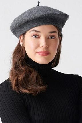 کلاه طوسی زنانه نمد Shopiolog - کد 162938453
