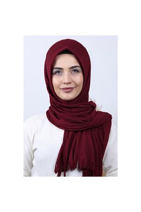 شال زرشکی زنانه پنبه ای Gökçe Şal - کد 164122690