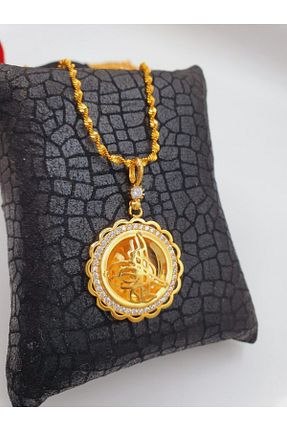 گردنبند استیل ( فولاد ) طلائی زنانه روکش طلا barisiva gold - کد 162461717