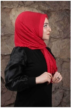 شال قرمز زنانه شیفون Gökçe Şal - کد 164123491