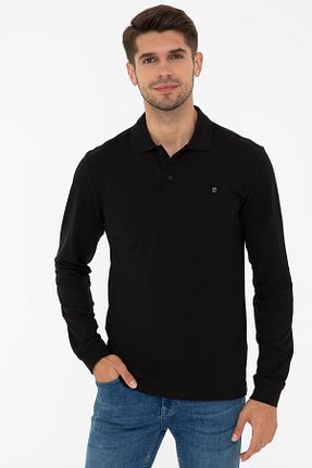 سوئیشرت مشکی مردانه ساده Pierre Cardin - کد 164097497