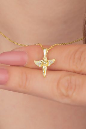 گردنبند نقره طلائی زنانه 925 عیار Miavi Silver - کد 165881326