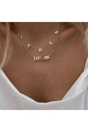 گردنبند نقره طلائی زنانه 925 عیار Nida Jewelry - کد 165658419