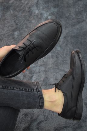 کفش کلاسیک مشکی مردانه چرم مصنوعی پاشنه کوتاه ( 4 - 1 cm ) پاشنه ساده کد 166586947