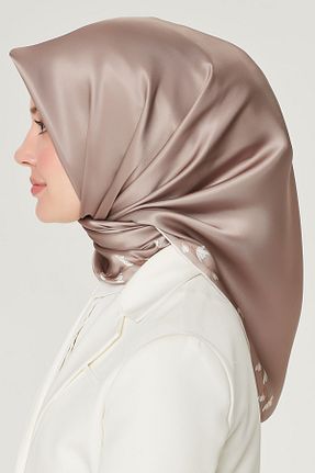 روسری قهوه ای İpek Tivil Armine - کد 98866361