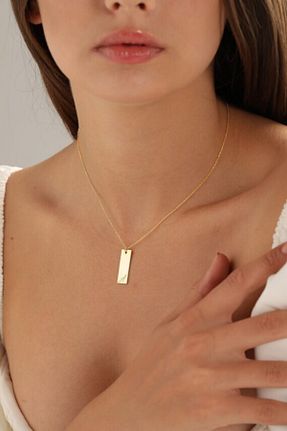 گردنبند نقره طلائی زنانه 925 عیار Nida Jewelry - کد 166484637
