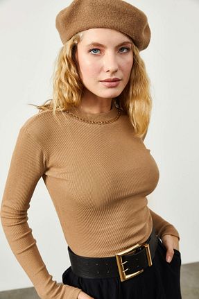 بلوز بژ زنانه ساده XHAN - کد 165265105