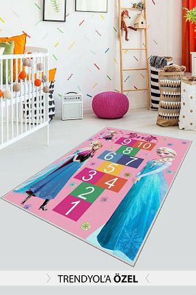 فرش بچه گانه صورتی پلی استر Genel Markalar - کد 165287517