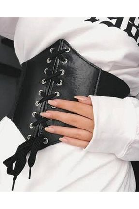 کمربند مشکی زنانه چرم مصنوعی Perlavita - کد 109837922