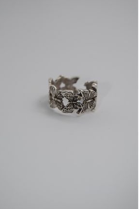 انگشتر جواهر طوسی زنانه روکش نقره کد 166332877