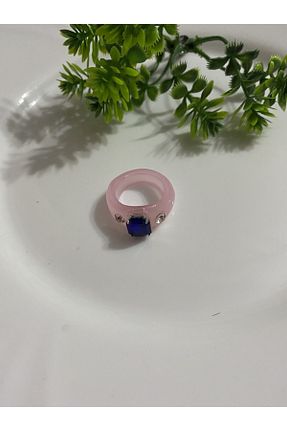 انگشتر جواهر صورتی زنانه elifbilginbutik - کد 166363925
