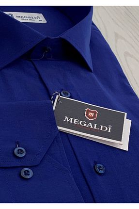 پیراهن آبی مردانه رگولار MEGALDİ - کد 66290299
