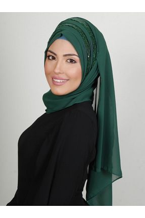 روسری سبز شیفون Yasmin S