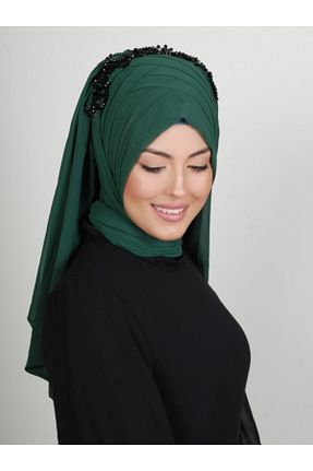روسری سبز شیفون Yasmin S
