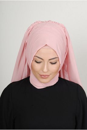 روسری صورتی شیفون Yasmin S