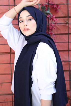 شال سرمه ای زنانه پنبه ای Alina - کد 167786589