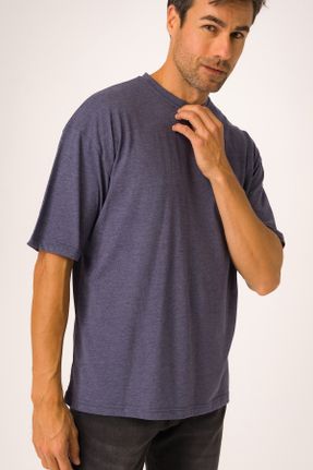 تی شرت اسپرت آبی مردانه رگولار پارچه ای کد 161602561