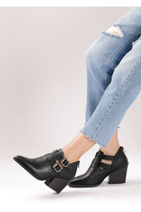 کفش پاشنه بلند کلاسیک مشکی زنانه چرم مصنوعی پاشنه متوسط ( 5 - 9 cm ) کد 142219503
