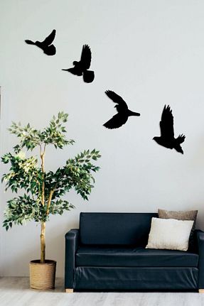 محصول دکوراسیون دیوار مشکی چوب HTS TASARIM - کد 100227463