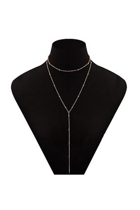 گردنبند جواهر طلائی زنانه روکش طلا Ryden - کد 167385227