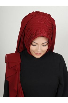روسری زرشکی ساده Yasmin S