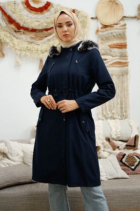 کاپشن حجاب سرمه ای زنانه پلی استر InStyle - کد 166653680