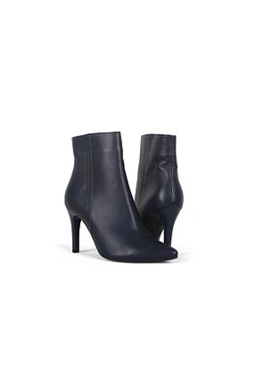 بوت / نیم بوت سرمه ای زنانه چرم خالص KARVENSHOES - کد 167411531