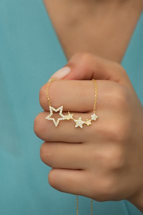 گردنبند نقره طلائی زنانه 925 عیار NEREZE - کد 167650447