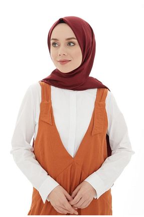 شال زرشکی زنانه پنبه ای Alina - کد 167786477