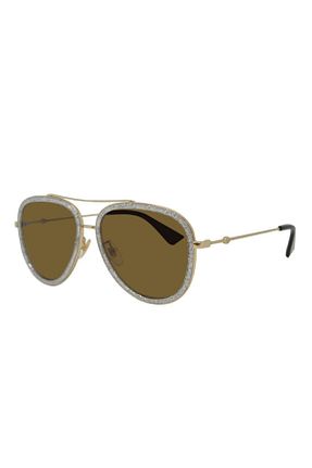 عینک آفتابی طوسی زنانه UV400 Gucci - کد 57312778
