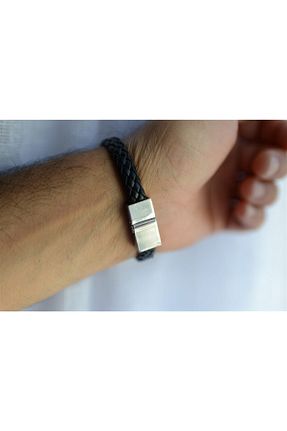 دستبند جواهر متالیک مردانه منجق MK AKSESUAR - کد 57721944