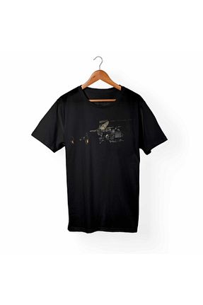 تیشرت مشکی زنانه رگولار Alfa Tshirt - کد 47022298