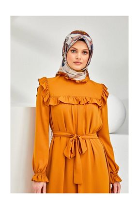 روسری قهوه ای ساده Armine - کد 37285028
