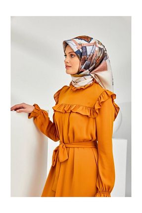 روسری قهوه ای ساده Armine - کد 37285028