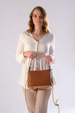 کیف دستی قهوه ای زنانه سایز متوسط Just Polo - کد 155163228