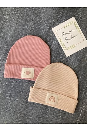 کلاه پشمی بژ بچه گانه پنبه ای pempem bandana - کد 170468694